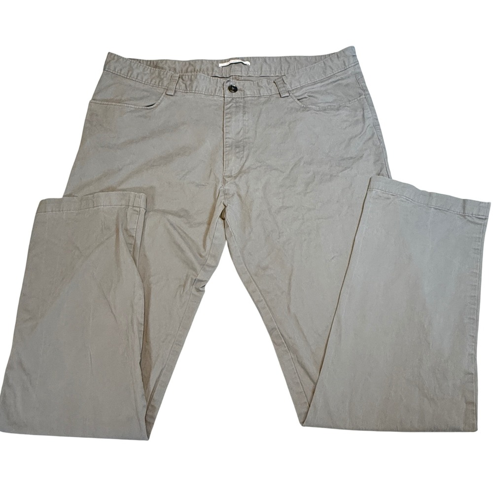 Calvin Klein Slim Fit Chinos Mens‎ 38x32 Beige Cotton Blend Pants Casual Dress
